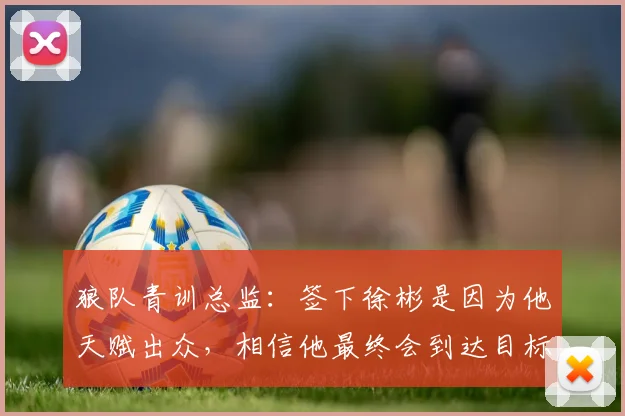 狼队青训总监：签下徐彬是因为他天赋出众，相信他最终会到达目标